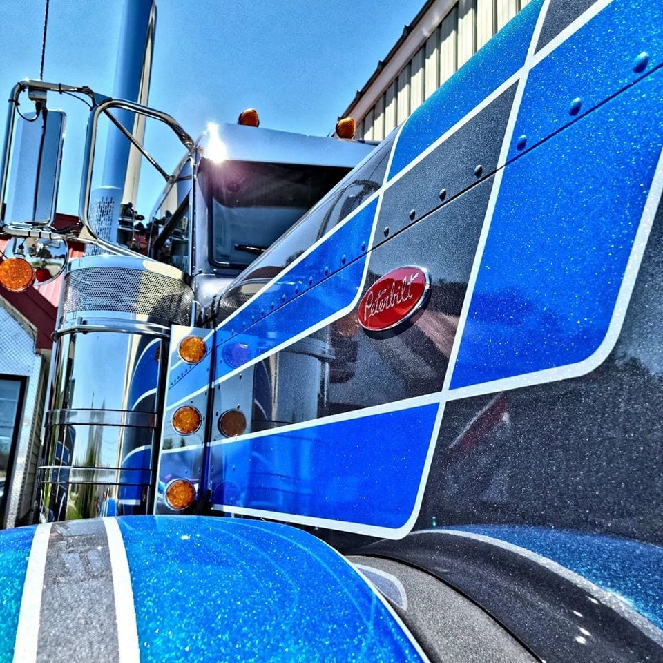 up close photo of truck cab